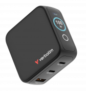 Verbatim Mini GaN Charger 3-port 100W med Display