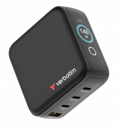 Verbatim Mini GaN Charger 4-port 140W med Display