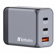 Verbatim GNC-65 GaN oplader 3 Port 65W USB-A/USB-C