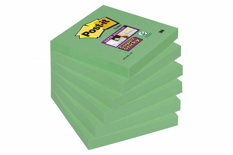 3M Post-it SS-Notes 76x76 90 ark pr blok, Asparges grøn