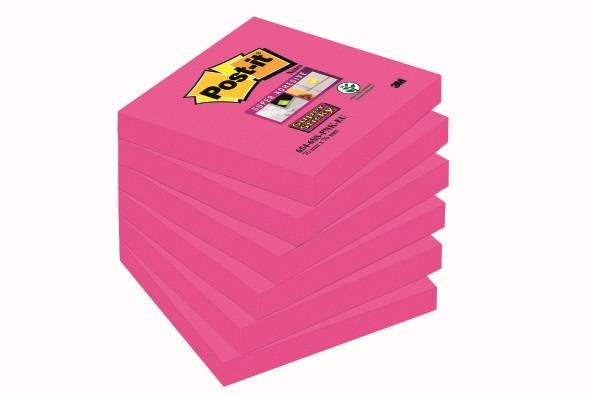 3M Post-it SS-Notes 76x76 lyserød, 6 stk