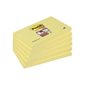 3M Post-it SS-Notes 76x127 90 ark pr blok gul, 6 stk