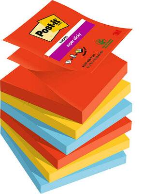 3M Post-it Z-Notes 76x76 Playful, 6 stk