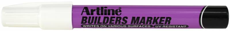 Artline builders marker EKPR-BDM 2,3 rund spids hvid