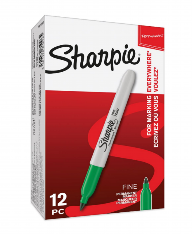 Sharpie Fine permanent marker sort 1mm grøn