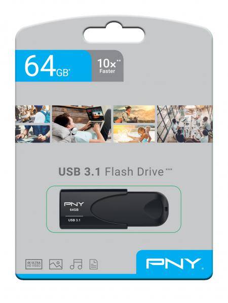 USB 3.1 Attache 4 64GB, Black