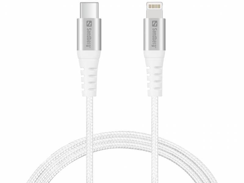 Sandberg USB-C til Lightning Cable, 1 meter hvid