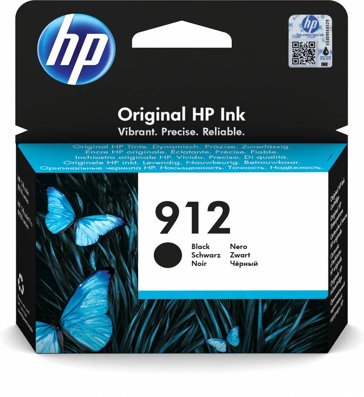 HP original bl&aelig;kpatron 912 Ink Cartridge sort 