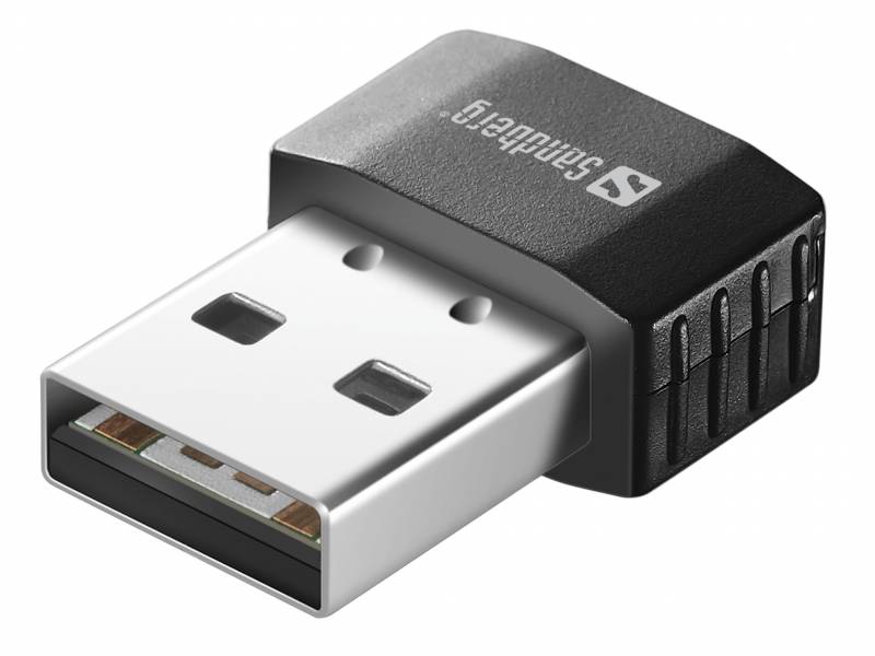 Sandberg Micro Wifi Dongle 650 Mbit/s, sort