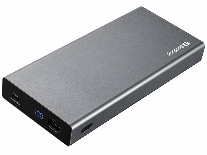 Sandberg PowerBank PD 100W 20.000 mAh USB-C aluminium