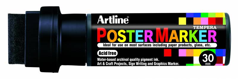 Artline Poster marker EPP-30 med 30mm bred spids sort