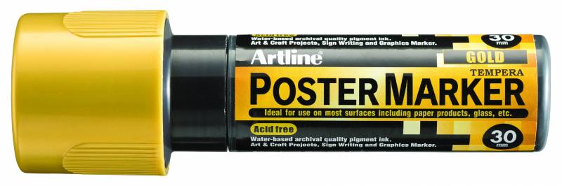 Artline Poster marker EPP-30 med 30mm bred spids guld