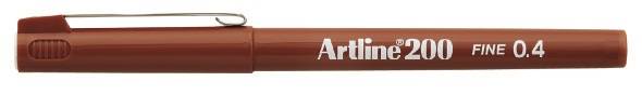 Artline fineliner 200 Fine 0.4 brun