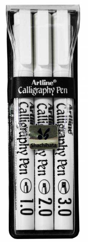 Artline Calligraphy Pen sæt med 3 penne 1, 2 og 3mm sort