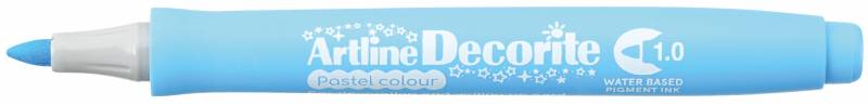 Artline Decorite fiberpen med rund 1.0mm spids pastel blå