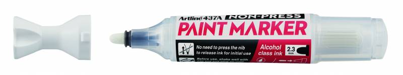 Artline Non-press paint marker 437A rund spids 2,3mm hvid