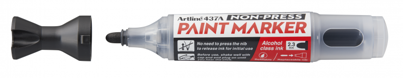 Artline Non-press paint marker 437A rund spids 2,3mm sort
