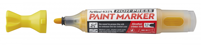 Artline Non-press paint marker 437A rund spids 2,3mm gul