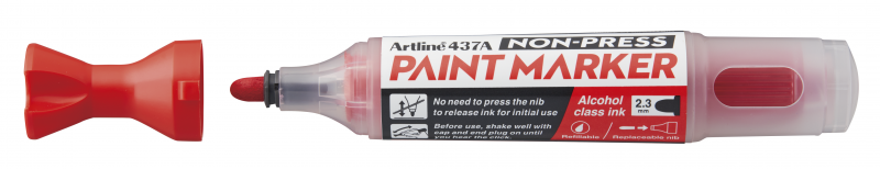 Artline Non-press paint marker 437A rund spids 2,3mm rød
