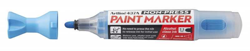 Artline Non-press paint marker 437A rund spids 2,3mm lys blå