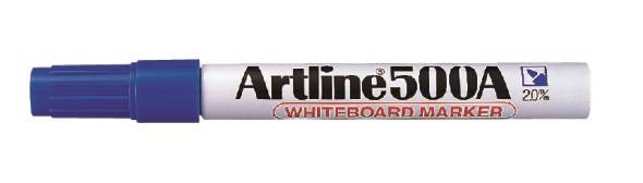 Artline 500A whiteboardpen med 2,0mm rund spids blå