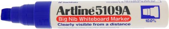Artline BIG 5109A whiteboardpenne med 10mm skrå spids blå
