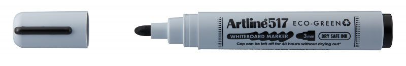 Artline 517 whiteboardmarker ECO-GREEN med rund spids sort
