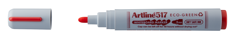 Artline 517 whiteboardmarker ECO-GREEN med rund spids r&oslash;d
