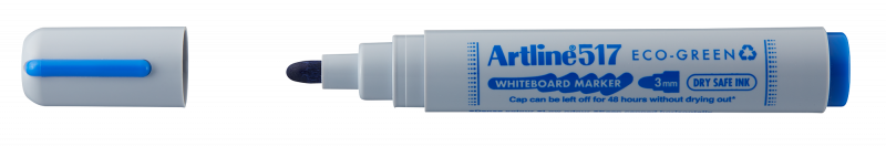 Artline 517 whiteboardmarker ECO-GREEN med rund spids bl&aring;
