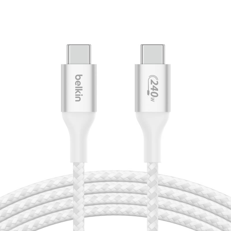 Belkin boost opladerkabel 240W USB-C til USB-C kabel 2 meter hvid