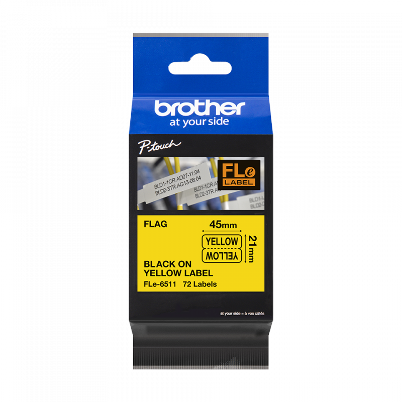 Brother FLe-6511 labeltape gul 45mmx2,1cm
