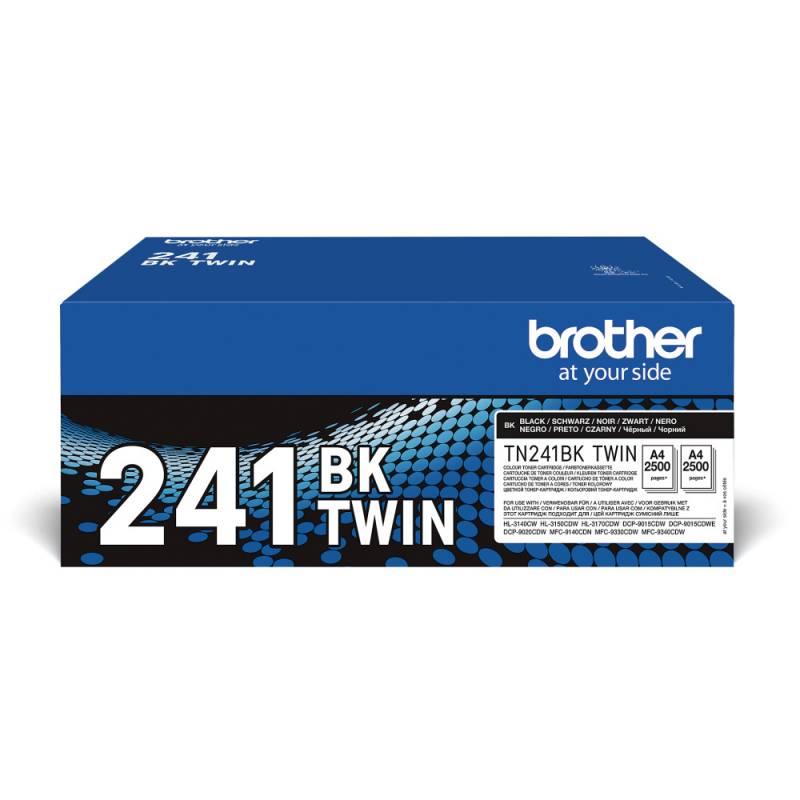 Brother original lasertoner TN241BK TWIN-pack sort, 2x2,5K