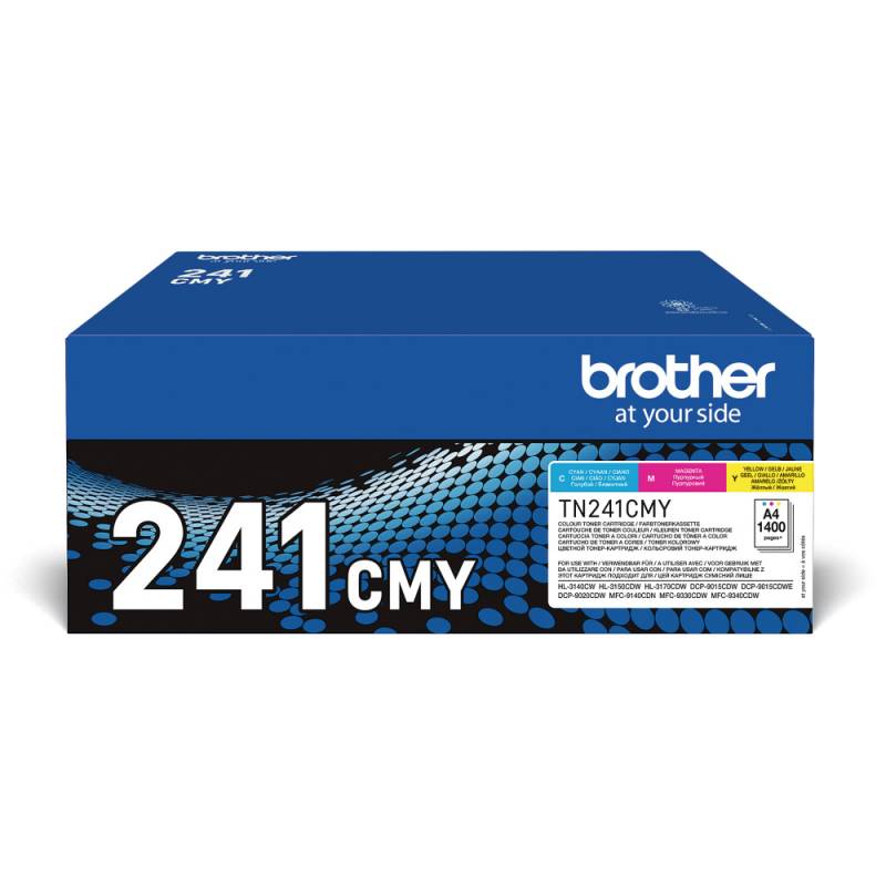 Brother original lasertoner TN241CMY blå/rød/gul, 3x1,4K