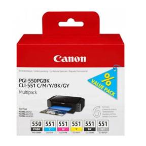 Canon PGI-550 og CLI-551 original blækpatron multipak multifarve