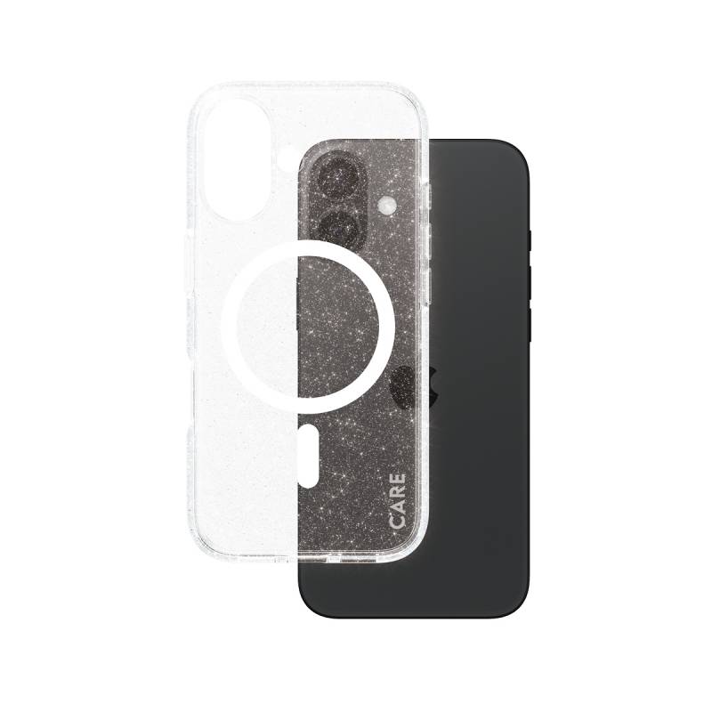 PanzerGlass® CARE iPhone 16 cover Star Lit hvid med MagSafe