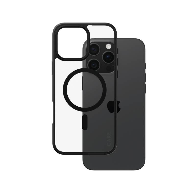 PanzerGlass® CARE iPhone 16 Promax cover Urban Combat sort med MagSafe