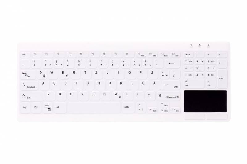 Cherry Active Key Compact Touchpad hygiene tastatur hvid