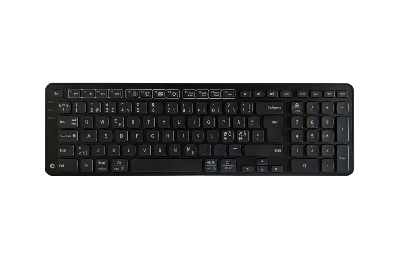 Contour Balance trådløst tastatur v2 Nordic sort