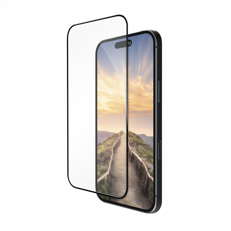 dBramante eco-shield skærm beskyttelse til iPhone 17 Pro Max - sort ramme