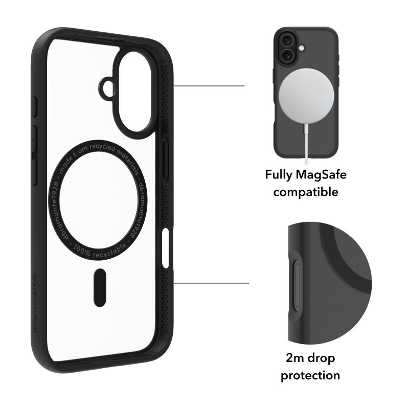  Dbramante1928  Grenen MS bumper til iPhone 17 Sort