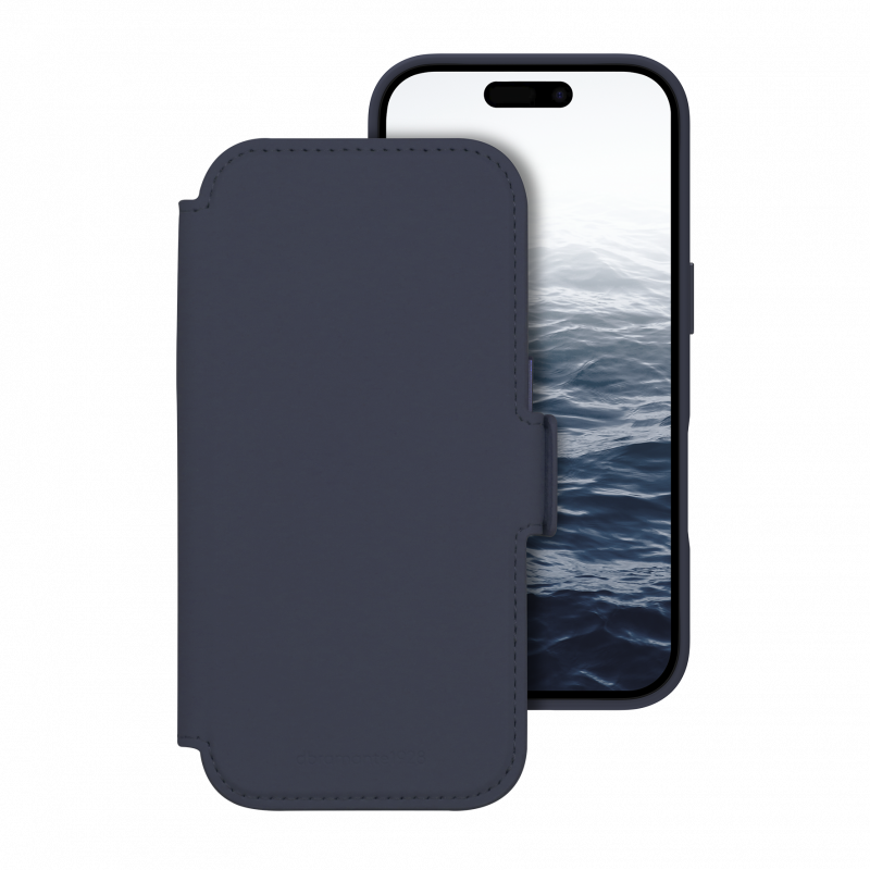  Dbramante1928  Lynge MS ICON cover til iPhone 17 m&oslash;rkebl&aring;