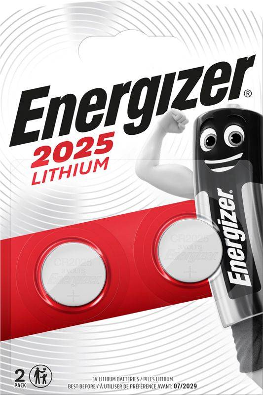 Energizer Lithium Ultimate batteri 3V CR2025, 2 stk