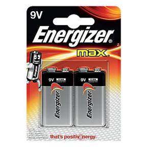 Energizer MAX 9V/6LR61 batteri, pakke med 2 stk