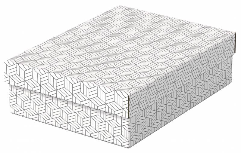 Esselte Home opbevaringsboks Medium hvid, pakke a 3 stk