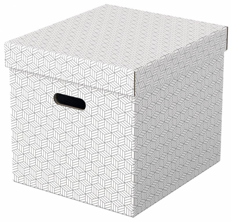 Esselte Home Cube opbevaringsboks hvid, pakke a 3 stk