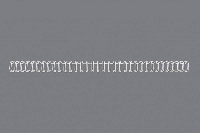 GBC Spiralringe metal 3:1 No5 8mm A4 hvid, 100 stk