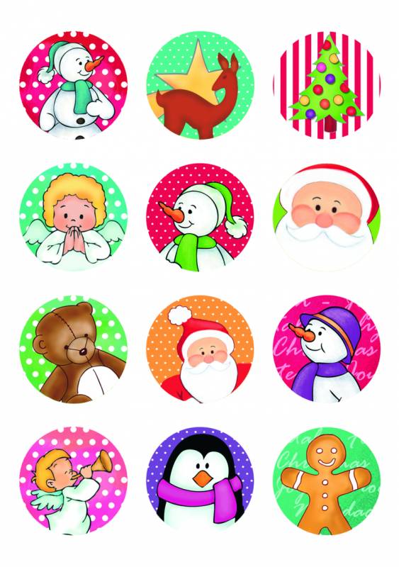 Stickers selvklæbende klistermærker - Magic julesymboler