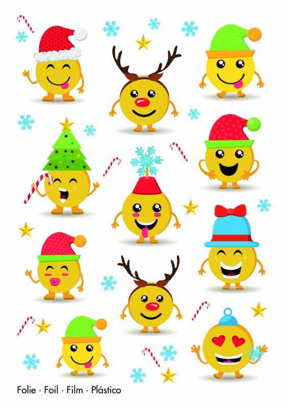 Stickers selvklæbende klistermærker - Magic jule emojis