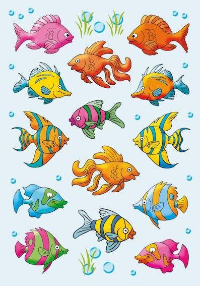 Stickers selvklæbende klistermærker - Decor fisk