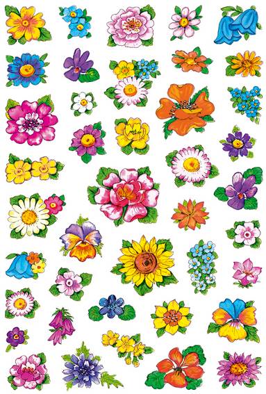 Stickers selvklæbende klistermærker - Decor blomster
